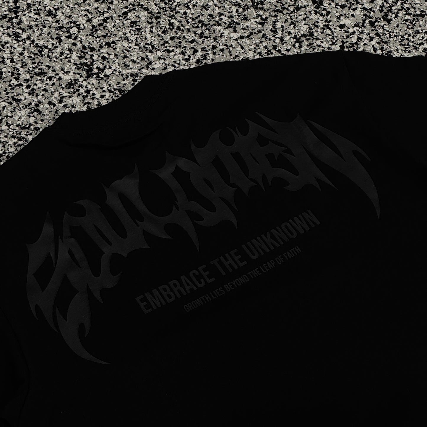 "ETU" PREMIUM OVERSIZED TEE - BLACK / BLACK