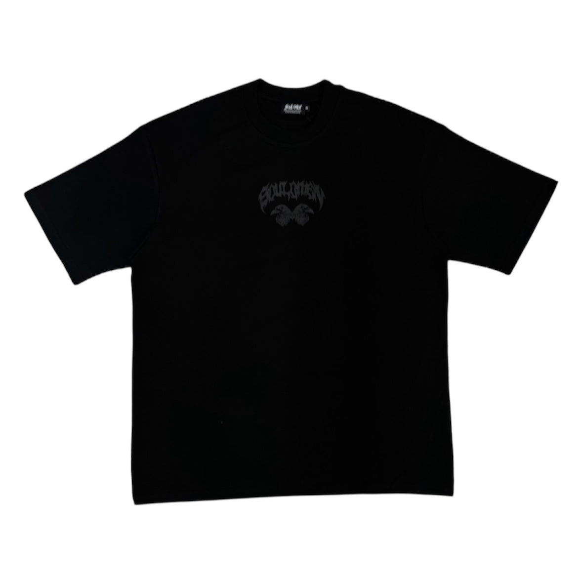 "ETU" PREMIUM OVERSIZED TEE - BLACK / BLACK