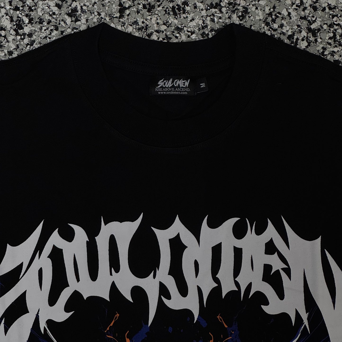 "THROUGH THE FLAMES" PREMIUM OVERSIZED TEE - BLACK