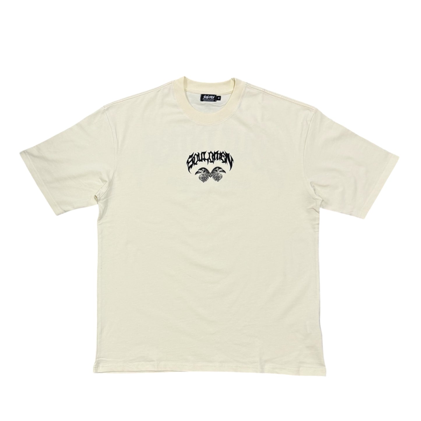 “ETU” PREMIUM OVERSIZED TEE - CREAM / BLACK