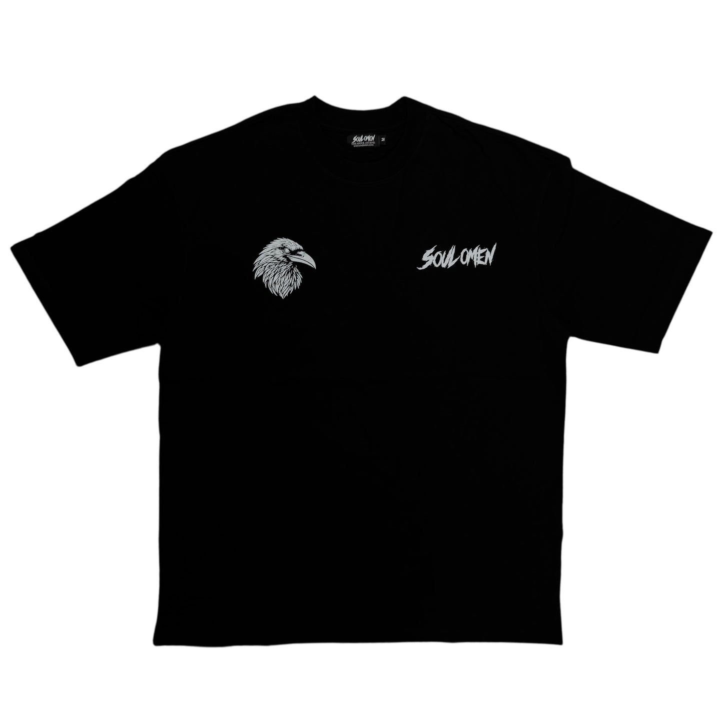 "FLY HIGH" PREMIUM OVERSIZED TEE - BLACK / WHITE