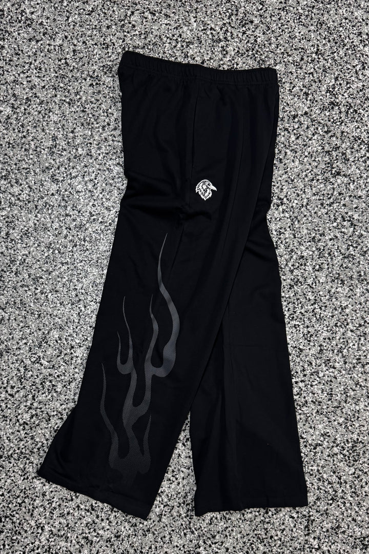 "HONŌ NO MICHI" UNCUFFED SWEATPANTS - BLACK