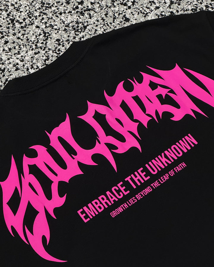 “ETU” PREMIUM OVERSIZED TEE - BLACK / PINK