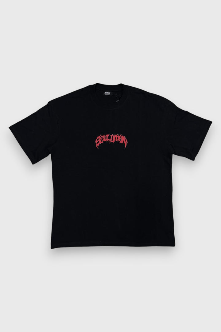 "VEIL OF THE UNKNOWN" PREMIUM OVERSIZED TEE - BLACK