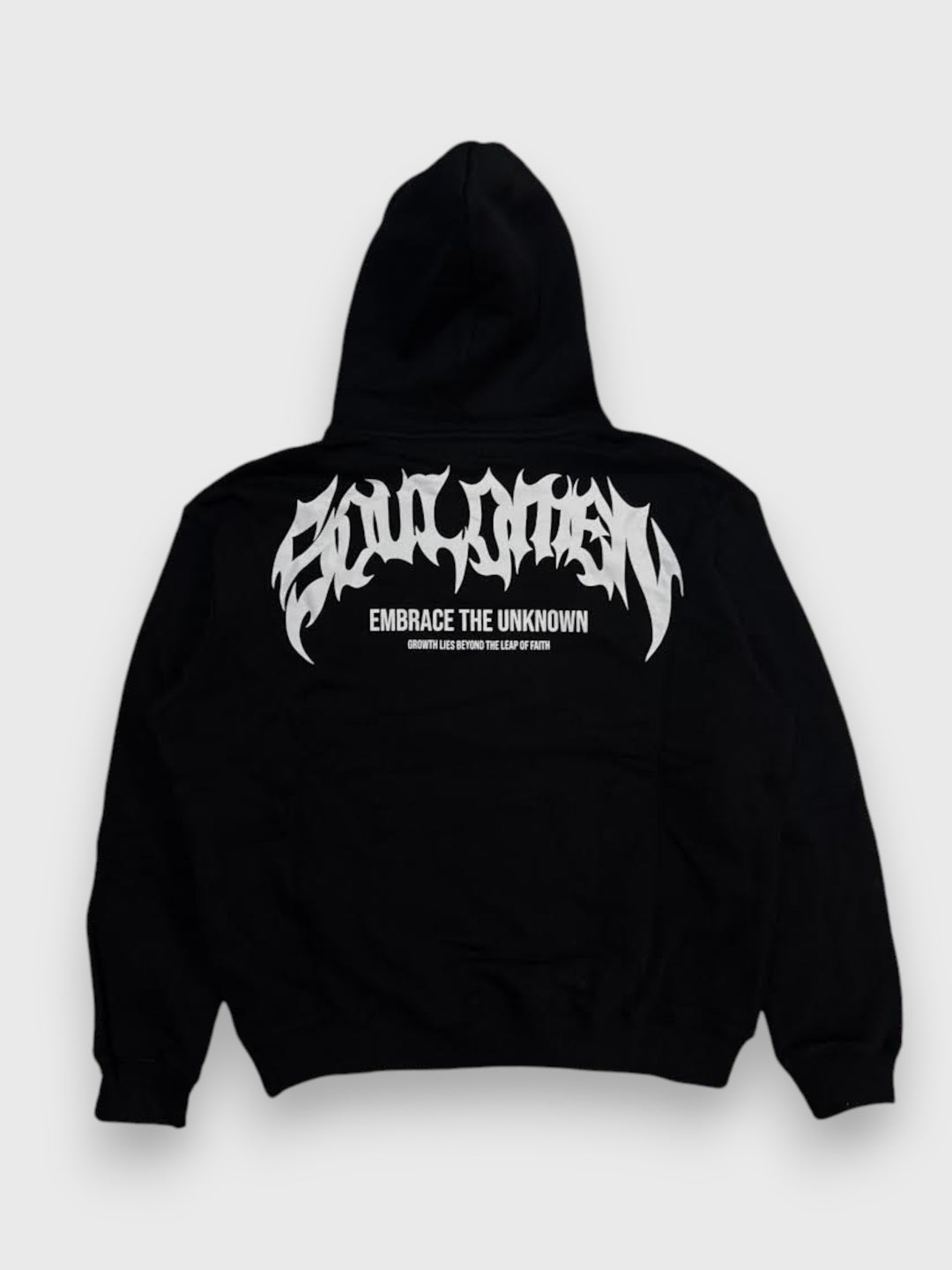 "ETU" PREMIUM HEAVYWEIGHT HOODIE - BLACK / WHITE