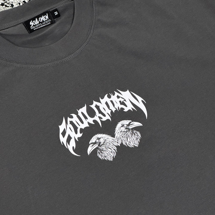 “ETU” PREMIUM OVERSIZED TEE - GRAY / WHITE