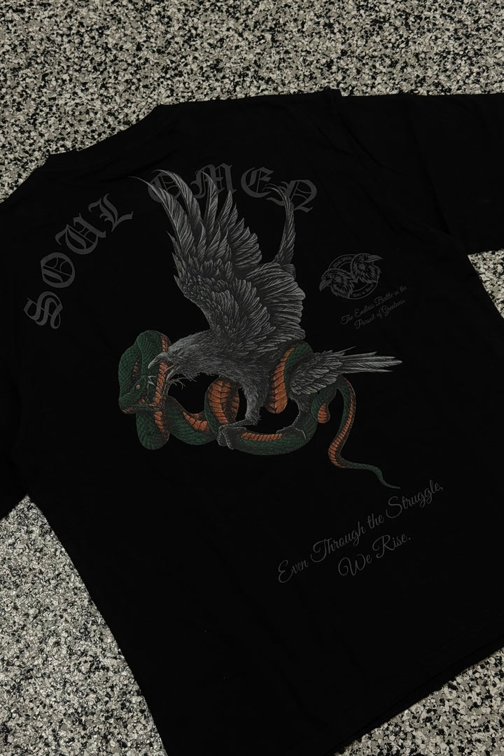 “ENDLESS BATTLE” PREMIUM OVERSIZED TEE - BLACK