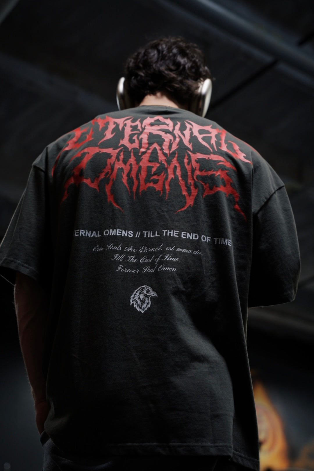 "OUR SOULS ARE ETERNAL" PREMIUM OVERSIZED TEE - DARK GRAY