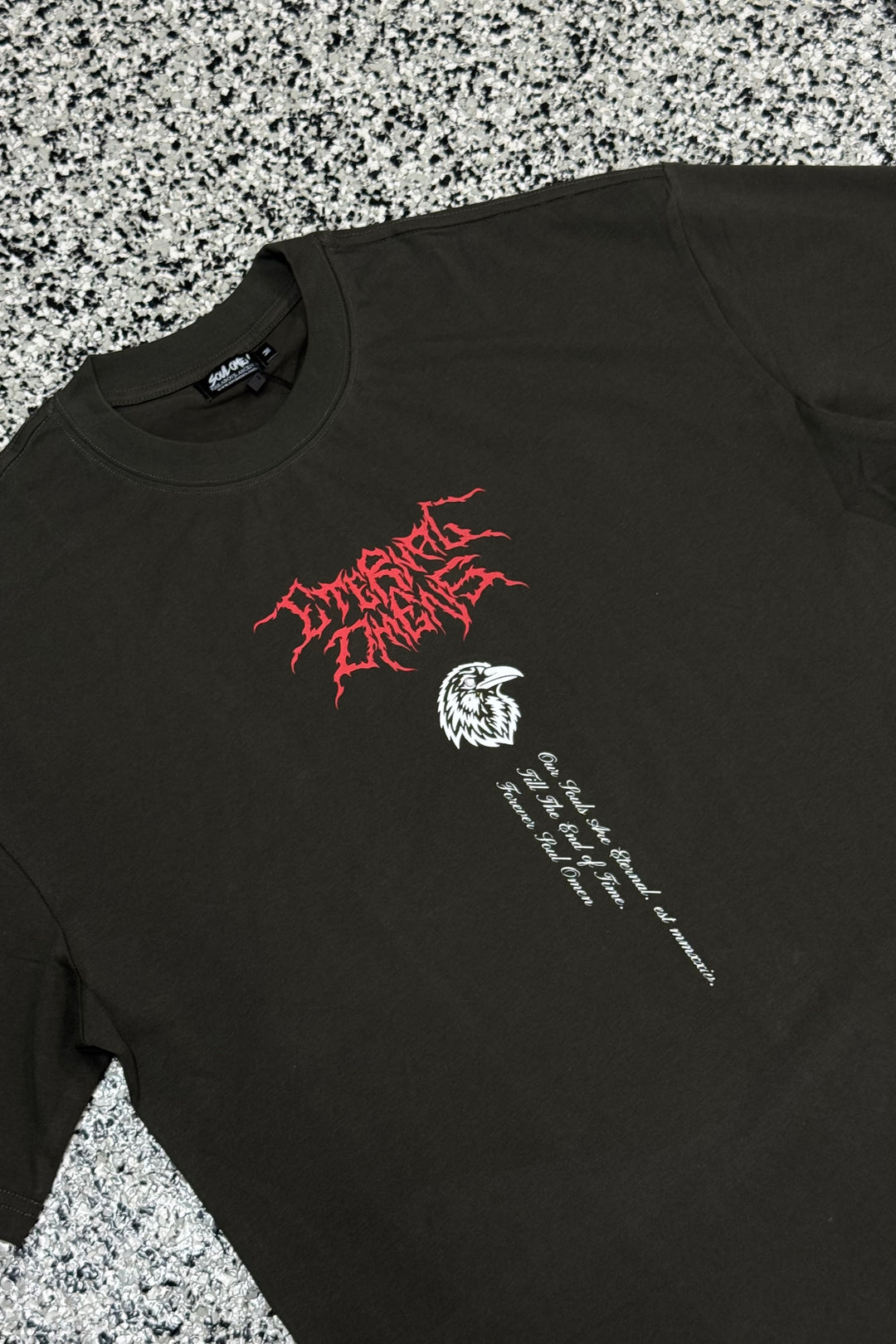 "OUR SOULS ARE ETERNAL" PREMIUM OVERSIZED TEE - DARK GRAY