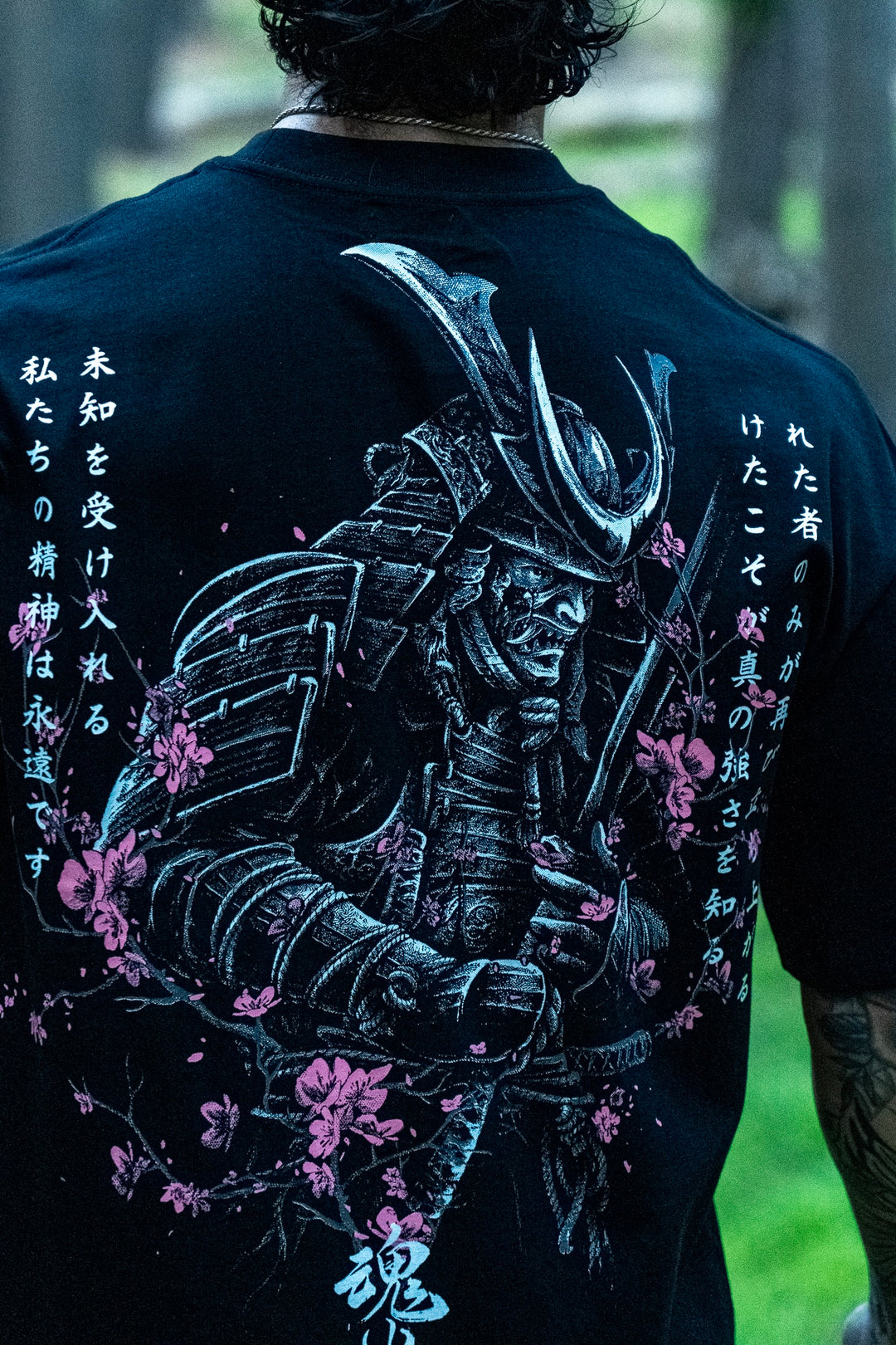 "LONE SAMURAI" PREMIUM OVERSIZED TEE - BLACK
