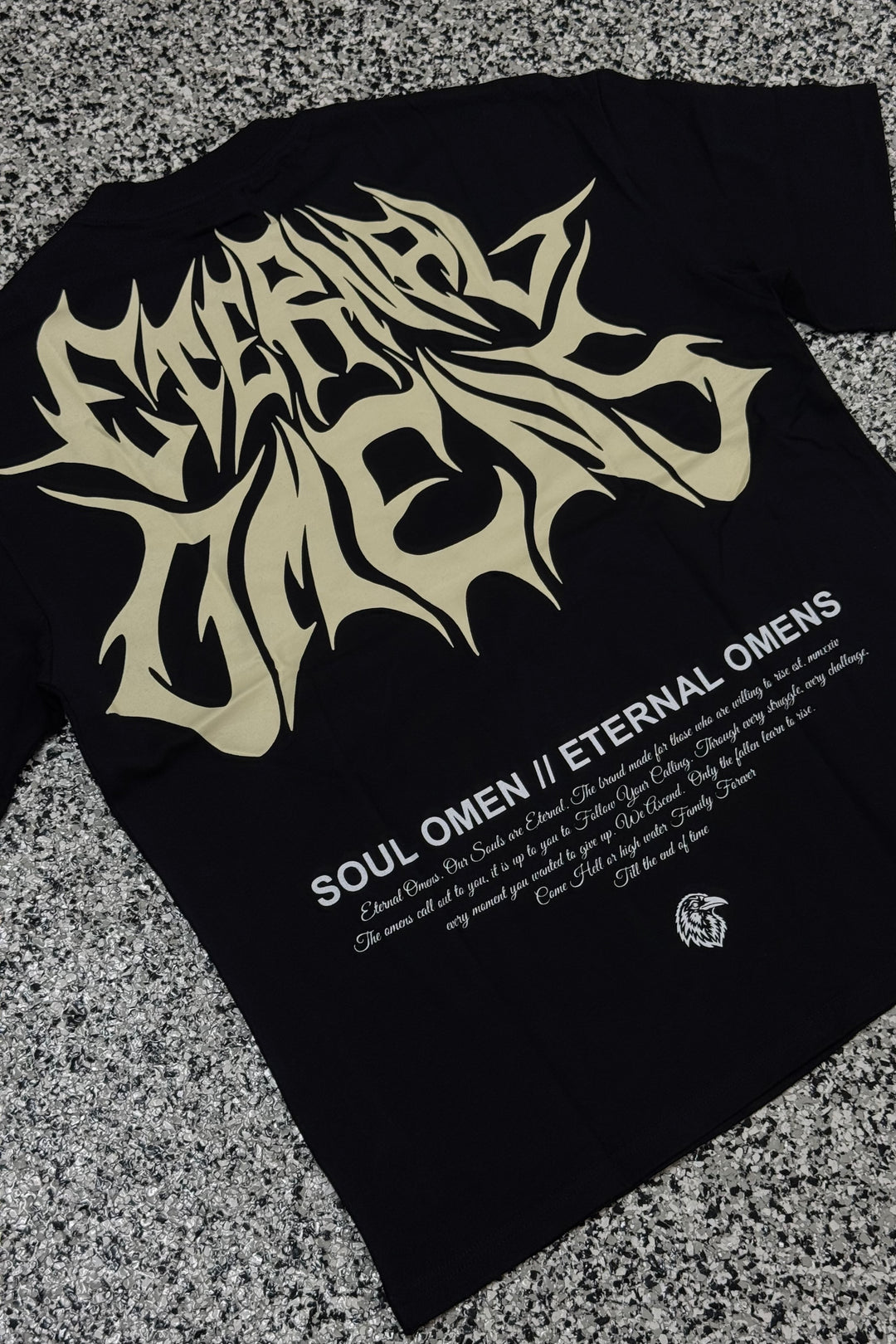 "TILL THE END OF TIME" PREMIUM OVERSIZED TEE - BLACK
