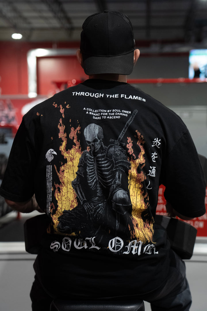 "RESILIENT" PREMIUM OVERSIZED TEE - BLACK