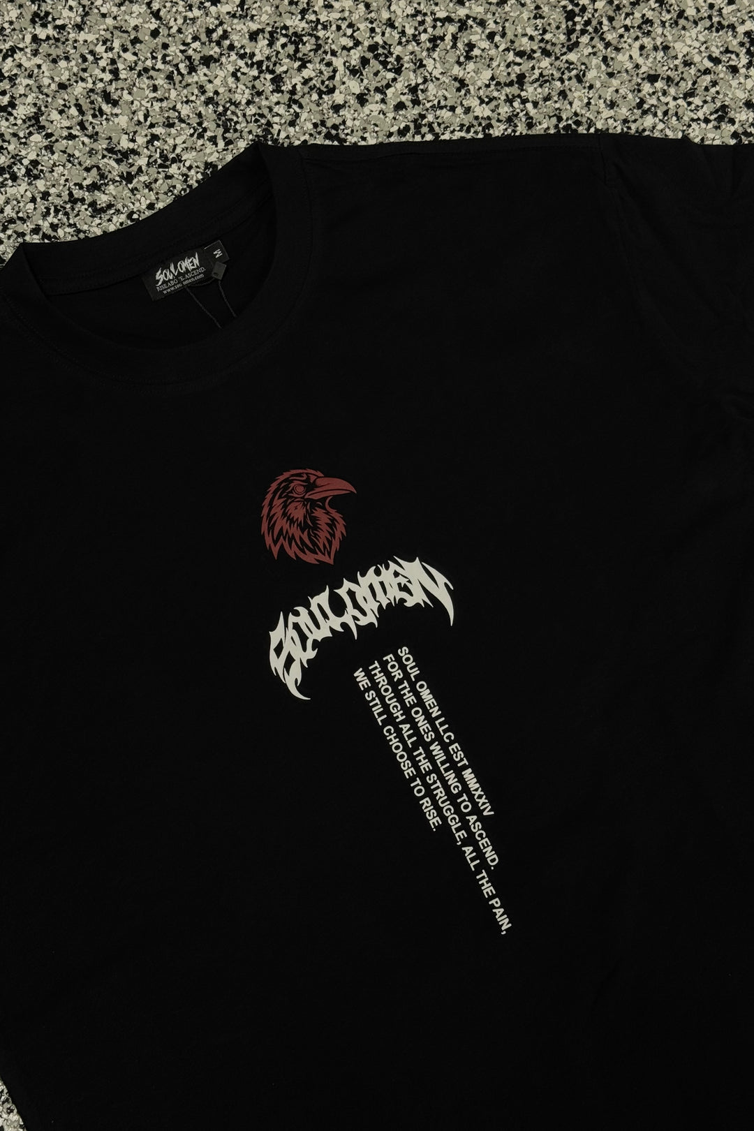 “INFERNAL RAVEN” PREMIUM OVERSIZED TEE - BLACK