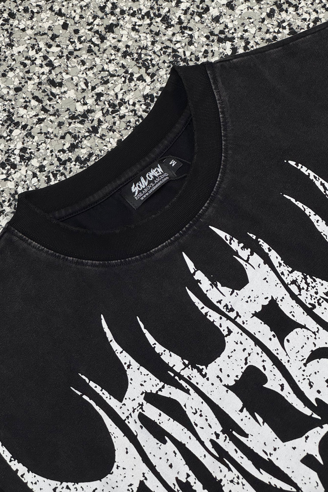 "GRUNGE" PREMIUM CUTOFF TEE - WASHED BLACK
