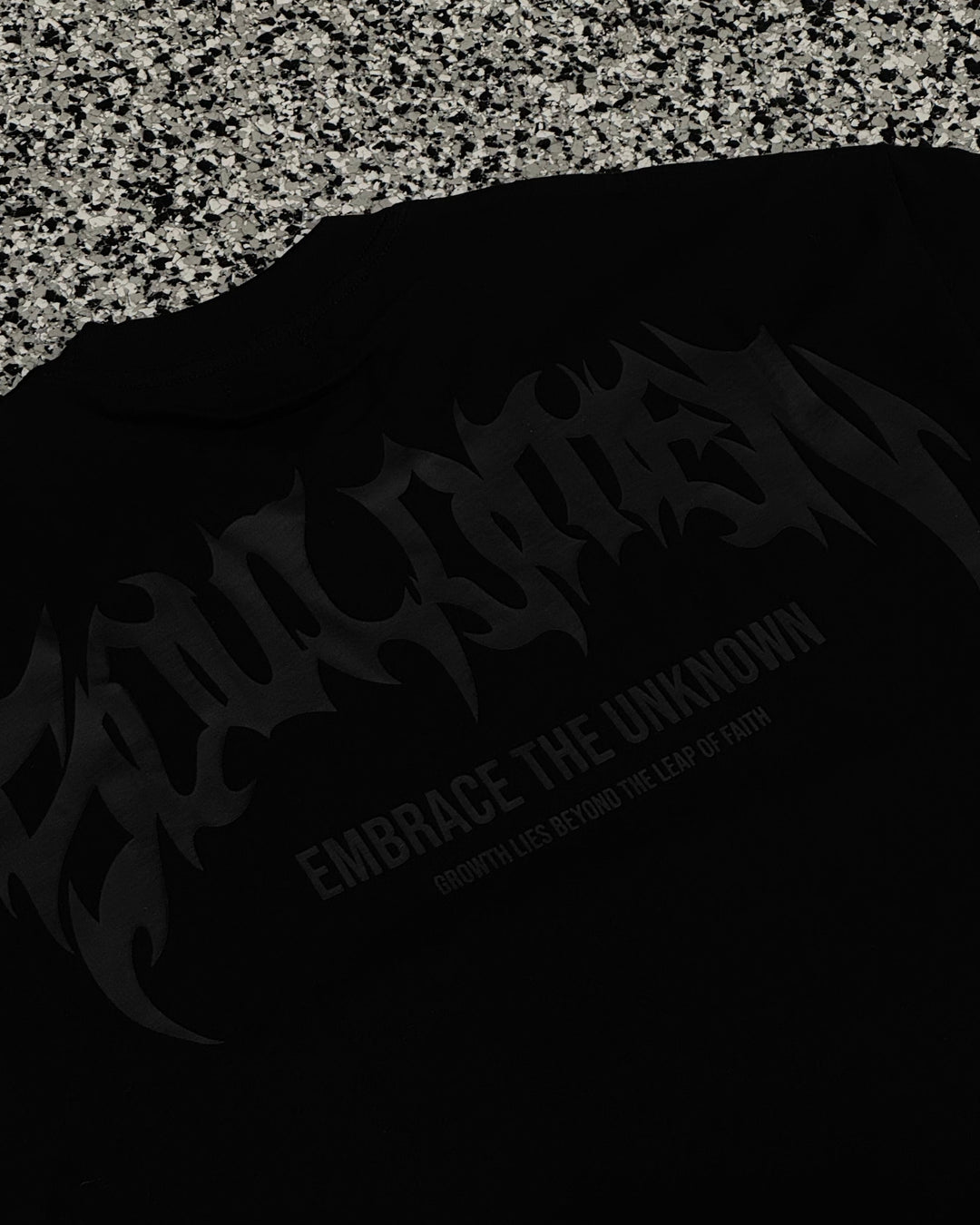 "ETU" PREMIUM OVERSIZED TEE - BLACK / BLACK