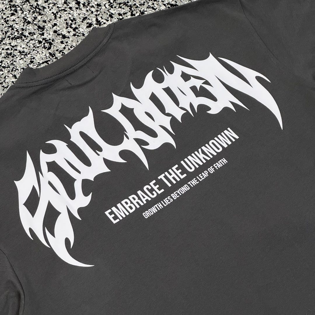 “ETU” PREMIUM OVERSIZED TEE - GRAY / WHITE