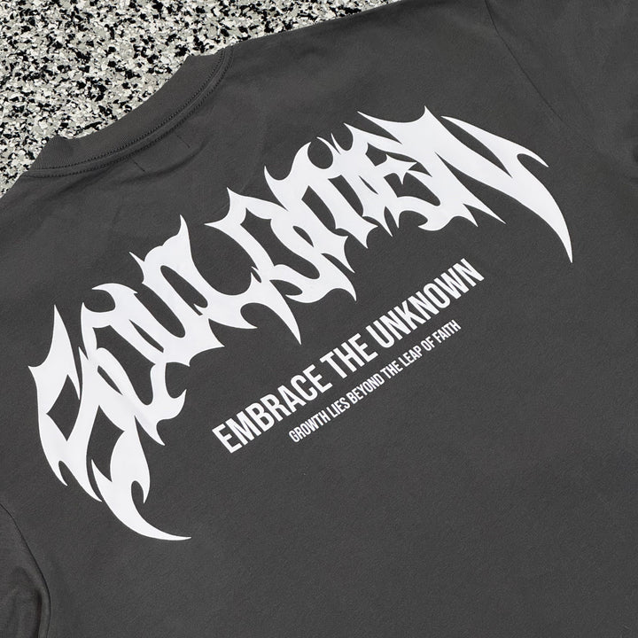 “ETU” PREMIUM OVERSIZED TEE - GRAY / WHITE