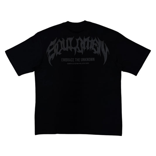 "ETU" PREMIUM OVERSIZED TEE - BLACK / BLACK
