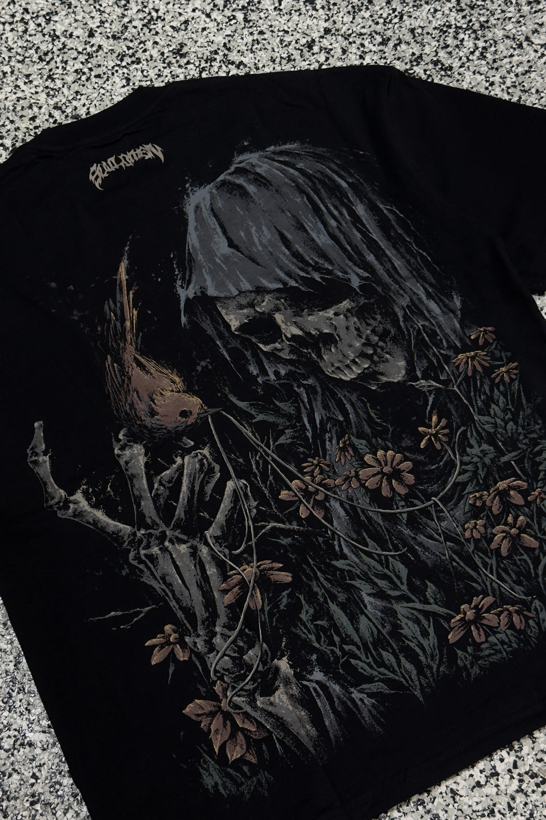"LIFE &amp; DEATH" PREMIUM OVERSIZED TEE - BLACK