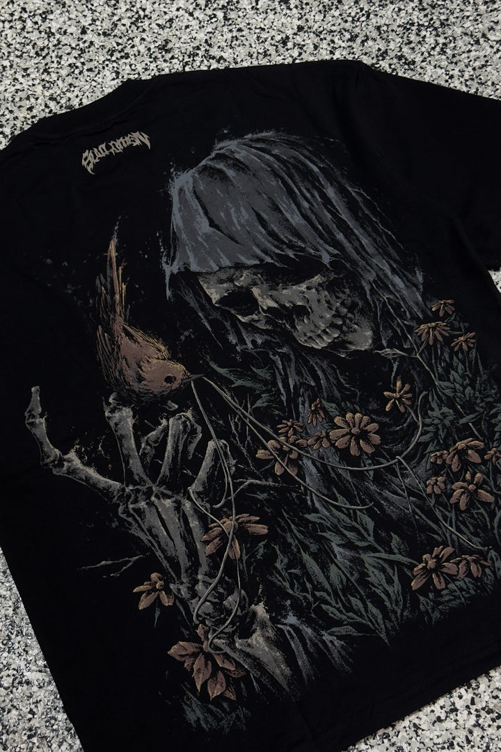 "LIFE &amp; DEATH" PREMIUM OVERSIZED TEE - BLACK