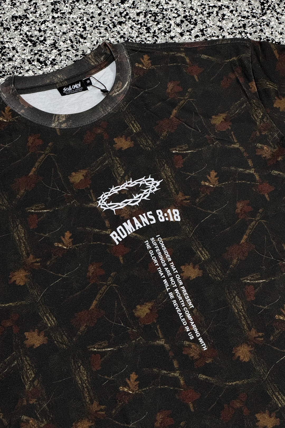 “HIGHER CALLING” PREMIUM OVERSIZED TEE - DARK EARTH CAMO