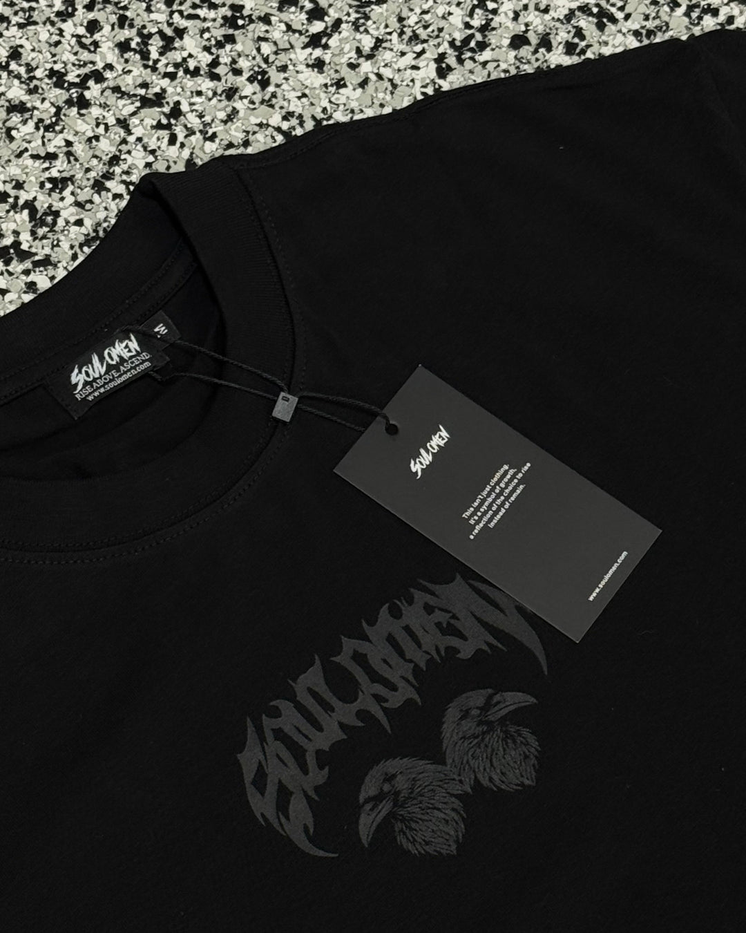 "ETU" PREMIUM OVERSIZED TEE - BLACK / BLACK