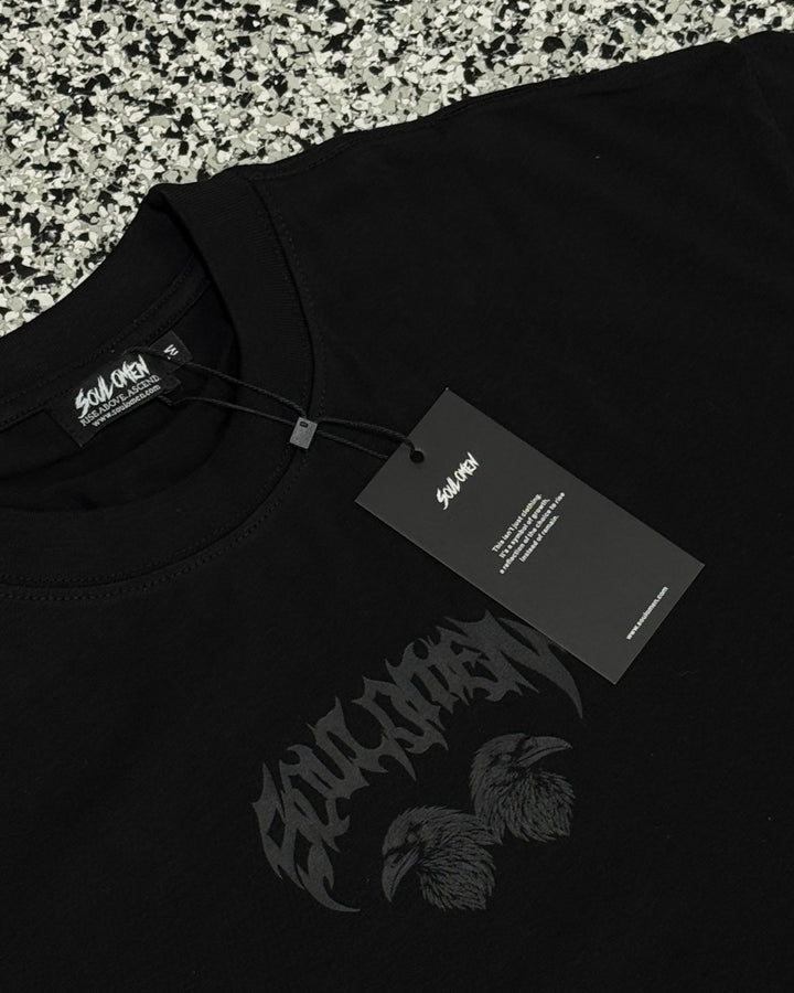 "ETU" PREMIUM OVERSIZED TEE - BLACK / BLACK