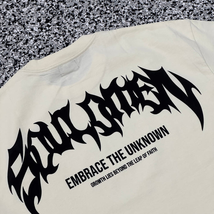 “ETU” PREMIUM OVERSIZED TEE - CREAM / BLACK