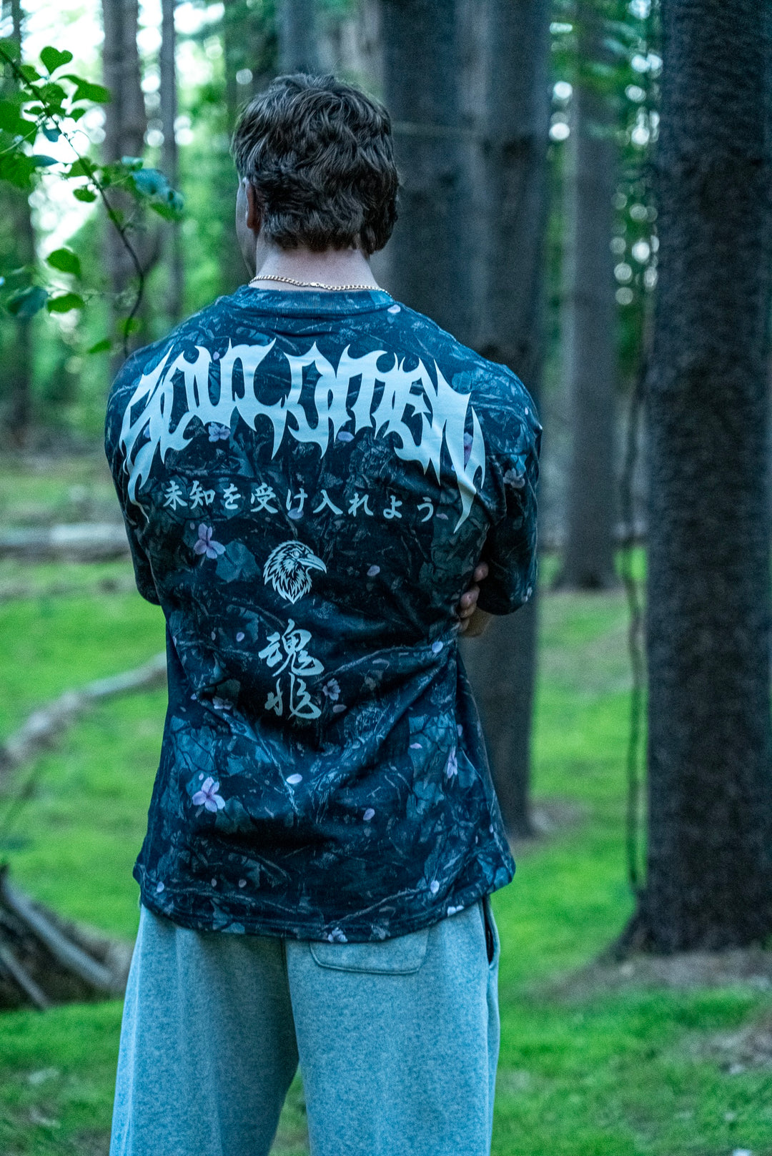 "BLOSSOMS" PREMIUM OVERSIZED TEE - CAMO