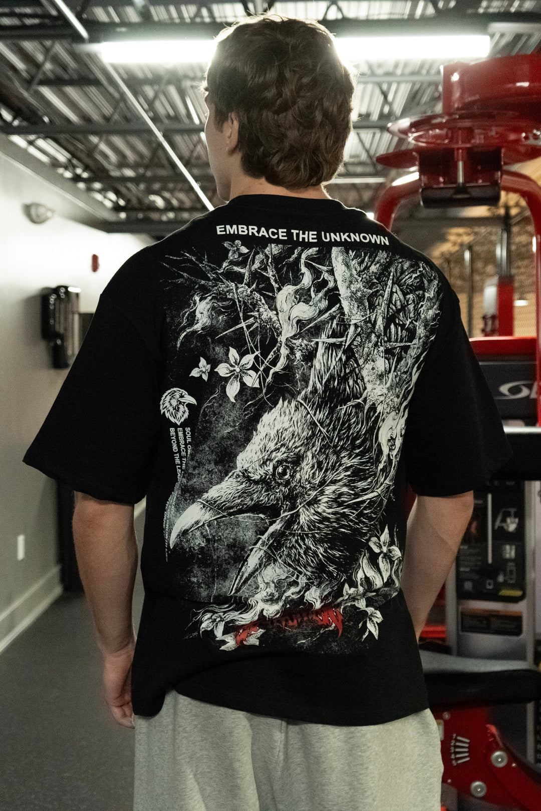 "VEIL OF THE UNKNOWN" PREMIUM OVERSIZED TEE - BLACK