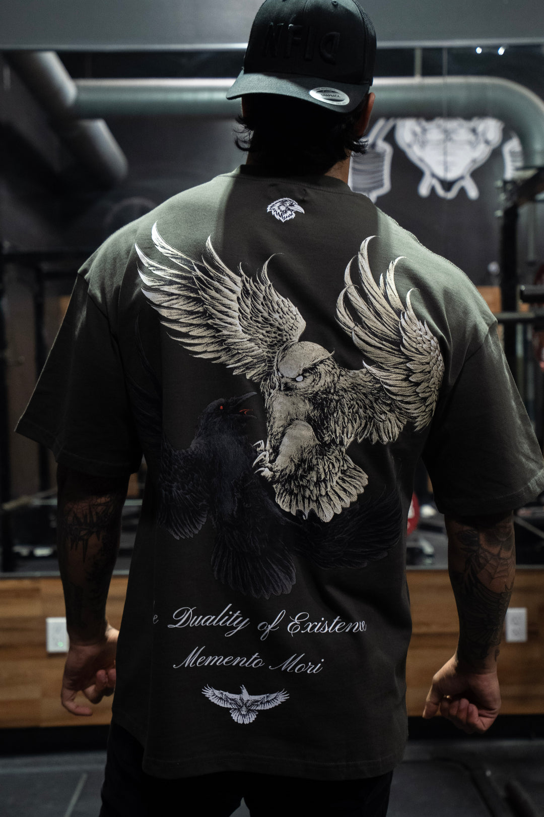 "YIN &amp; YANG" PREMIUM OVERSIZED TEE - GRAY
