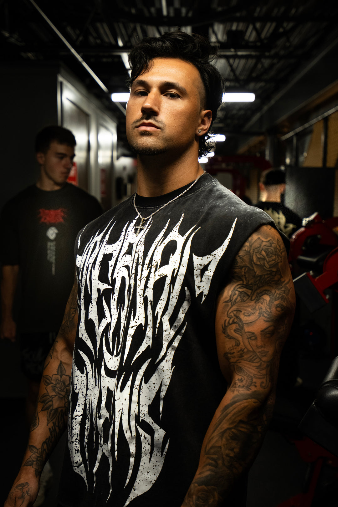 "GRUNGE" PREMIUM CUTOFF TEE - WASHED BLACK