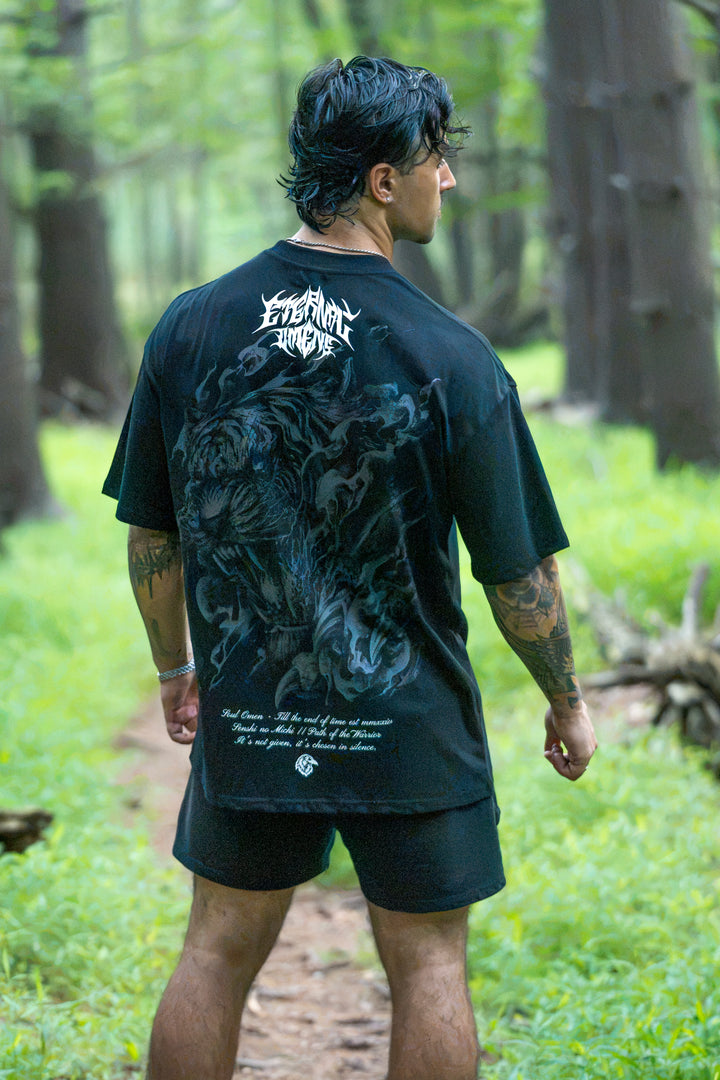 "TORA NO IKARI" PREMIUM OVERSIZED TEE - BLACK