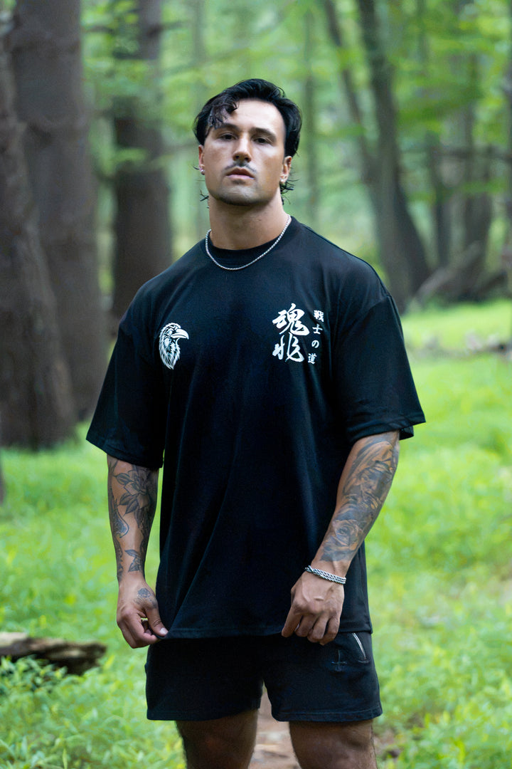 "TORA NO IKARI" PREMIUM OVERSIZED TEE - BLACK