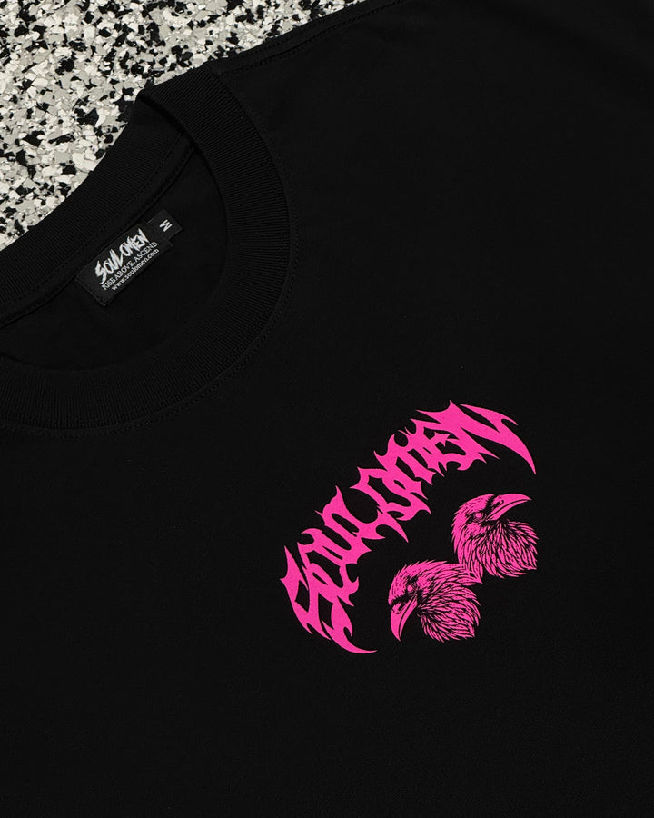 “ETU” PREMIUM OVERSIZED TEE - BLACK / PINK