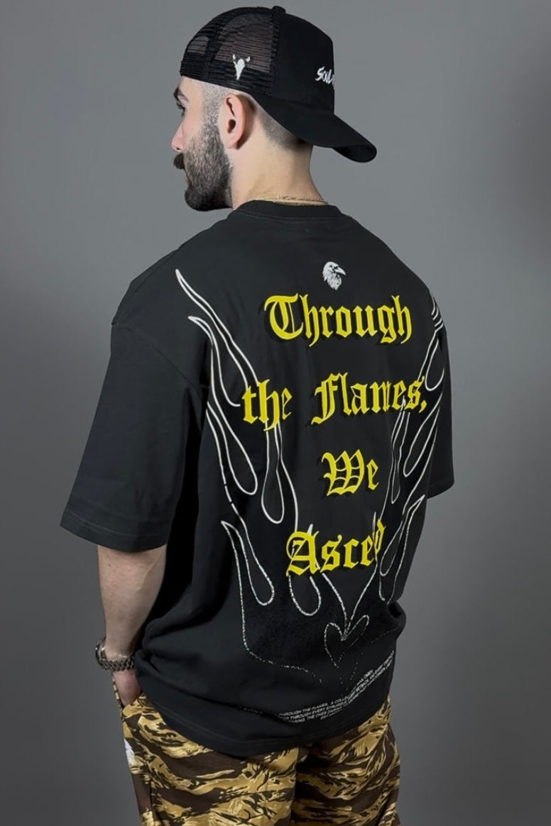 "WE ASCEND" PREMIUM OVERSZIED TEE - CHARCOAL