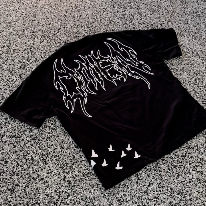"ASCEND" PREMIUM OVERSIZED TEE - BLACK