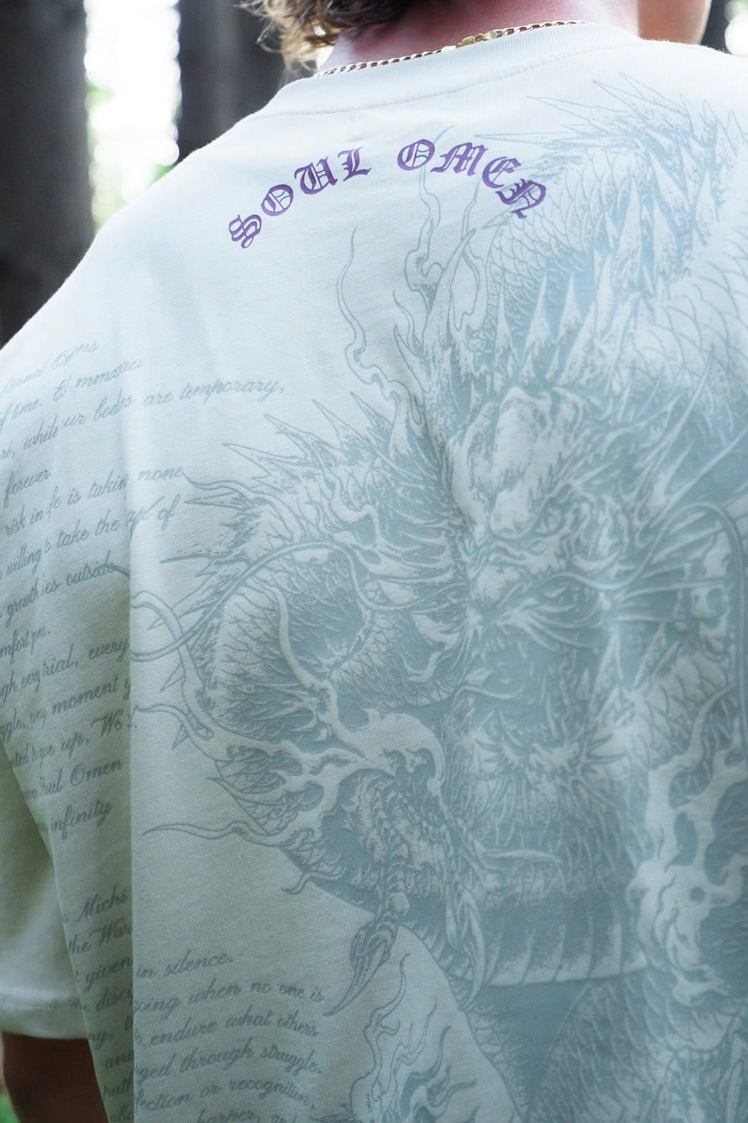 "RYŪ NO TAMASHII" PREMIUM OVERSIZED TEE - SAND