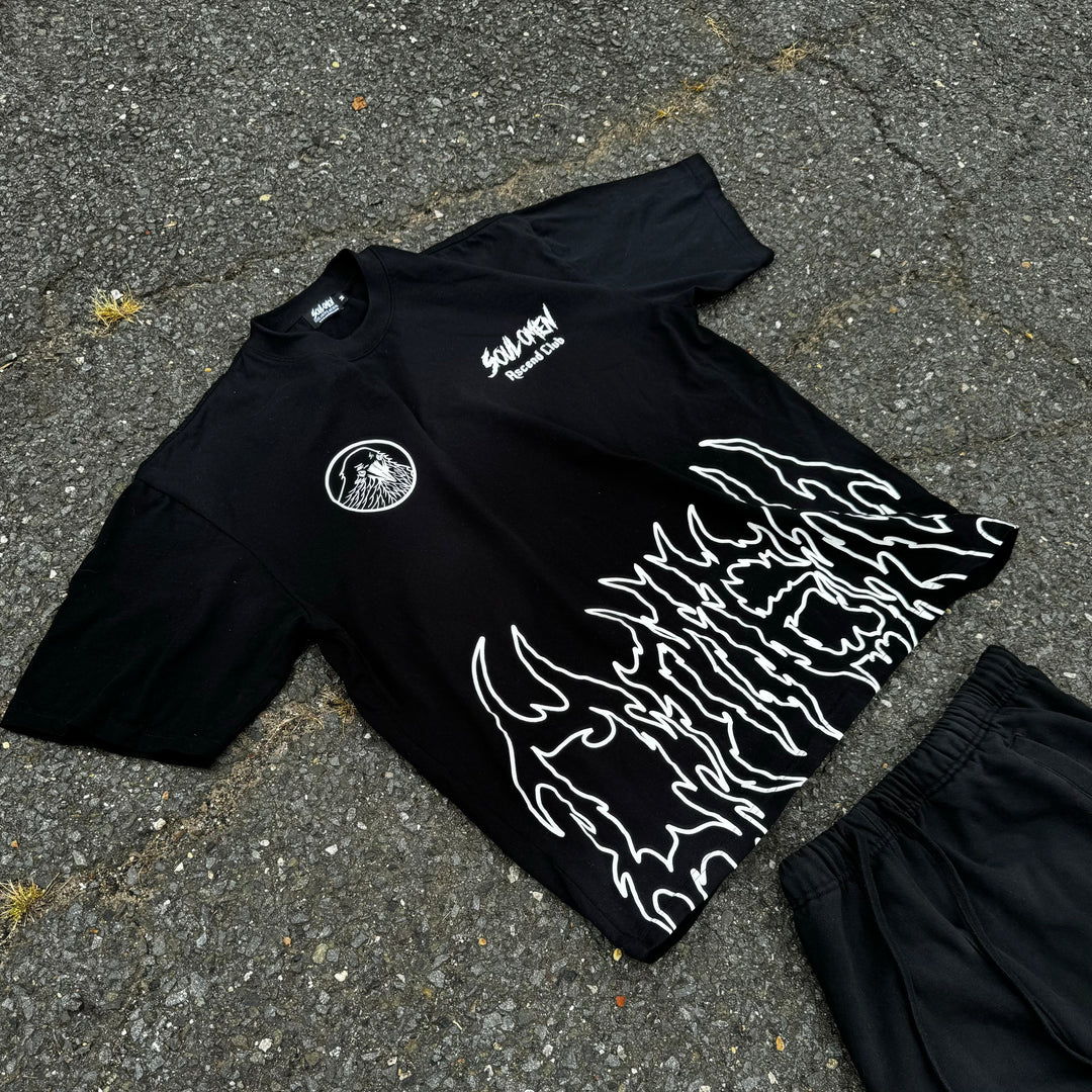 "OMEN" PREMIUM OVERSIZED TEE - BLACK