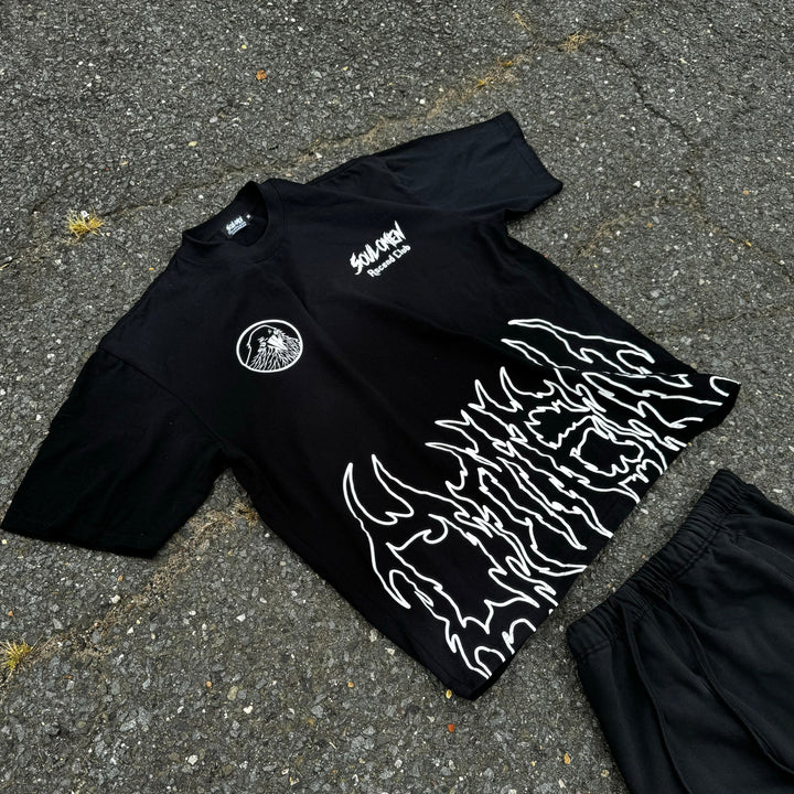 "OMEN" PREMIUM OVERSIZED TEE - BLACK