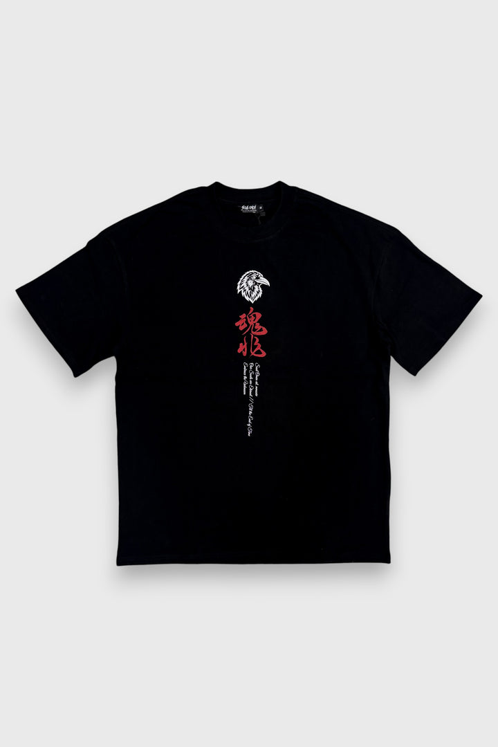 "DRAGON SPIRIT" PREMIUM OVERSIZED TEE - BLACK