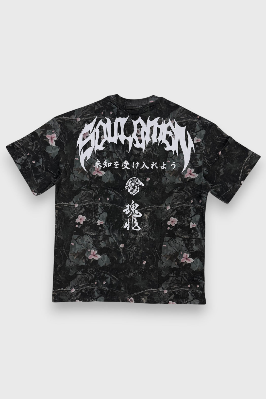 "BLOSSOMS" PREMIUM OVERSIZED TEE - CAMO