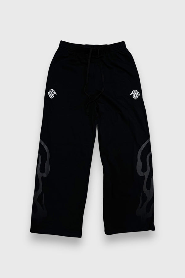 "HONŌ NO MICHI" UNCUFFED SWEATPANTS - BLACK