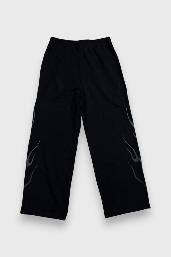"HONŌ NO MICHI" UNCUFFED SWEATPANTS - BLACK
