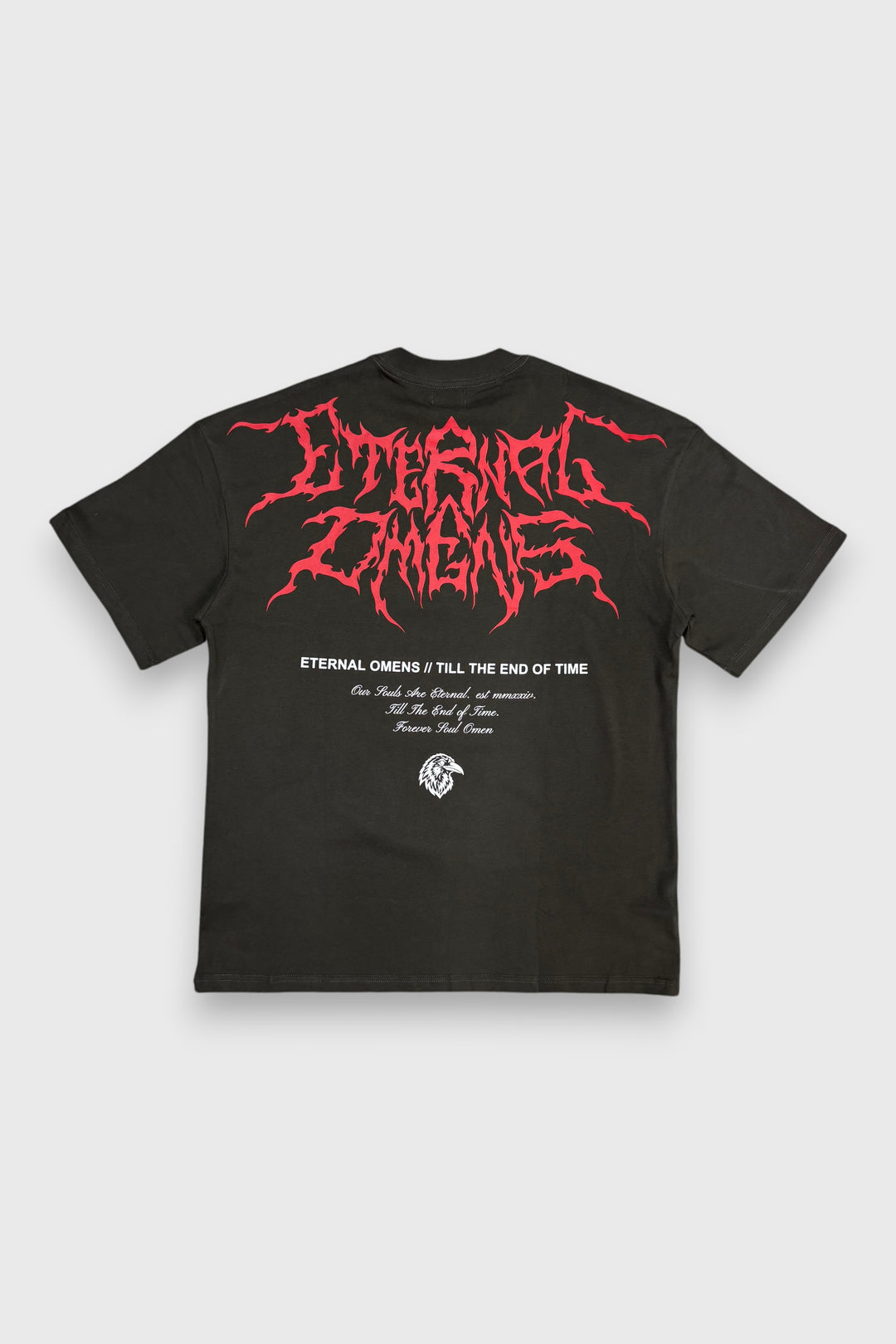 "OUR SOULS ARE ETERNAL" PREMIUM OVERSIZED TEE - DARK GRAY