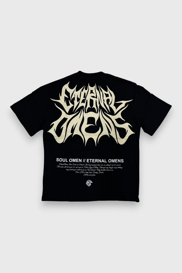 "TILL THE END OF TIME" PREMIUM OVERSIZED TEE - BLACK