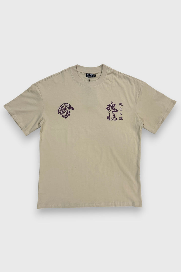 "RYŪ NO TAMASHII" PREMIUM OVERSIZED TEE - SAND
