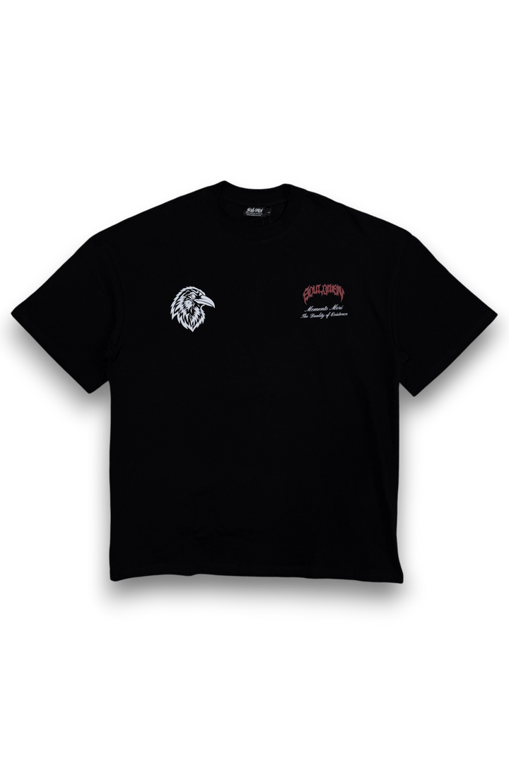 "TRANSIENCE" PREMIUM OVERSIZED TEE - BLACK