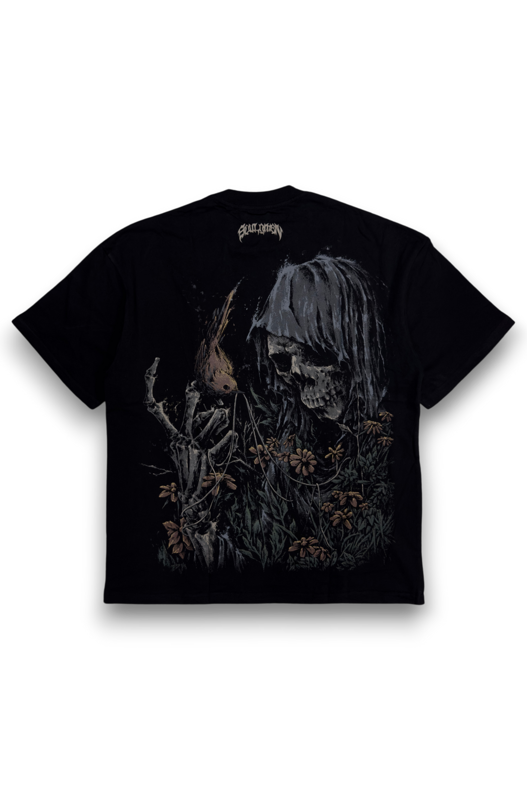 "LIFE &amp; DEATH" PREMIUM OVERSIZED TEE - BLACK