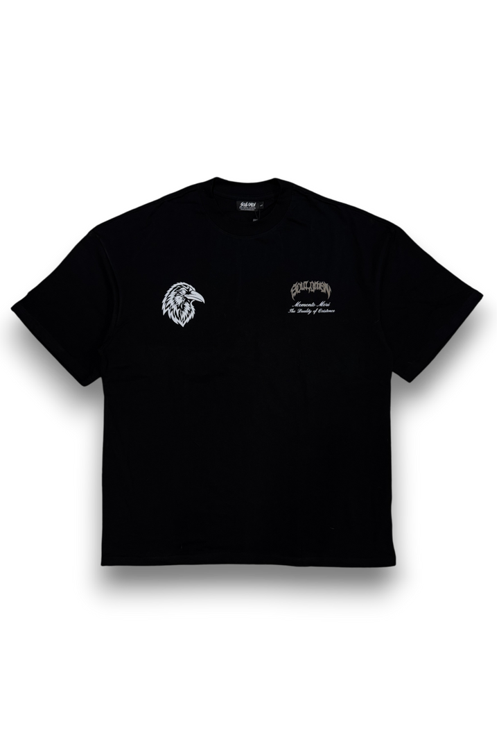 "LIFE &amp; DEATH" PREMIUM OVERSIZED TEE - BLACK